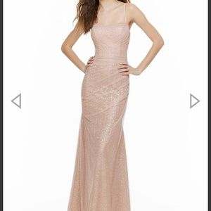 Rose Gold sparkle tulle bridesmaid formal dress